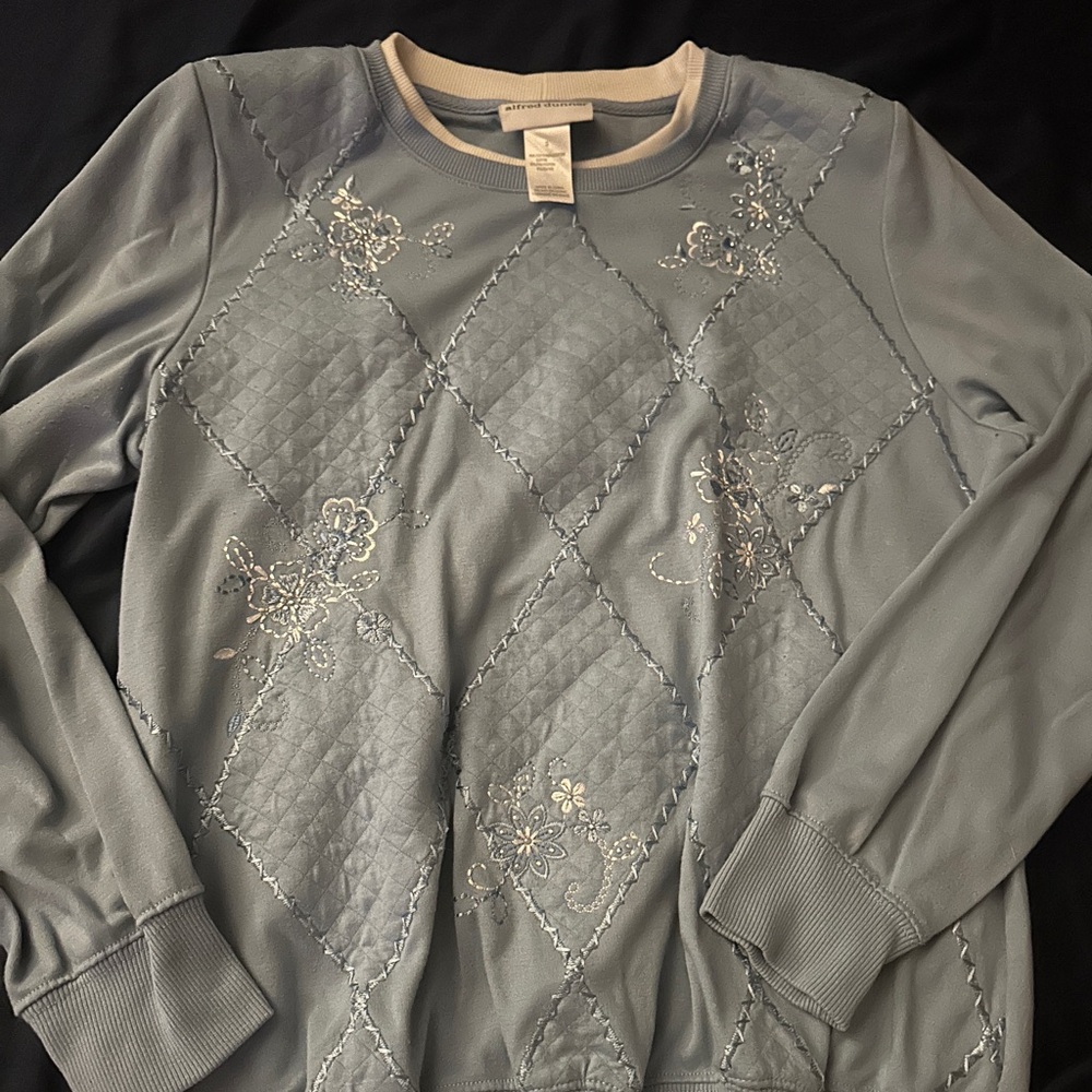 Alfred Dunner light blue Vintage Sewn Sweater